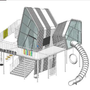 景区组合造型不锈钢滑梯户外非标大型游乐场设备公园蹦床游乐设施