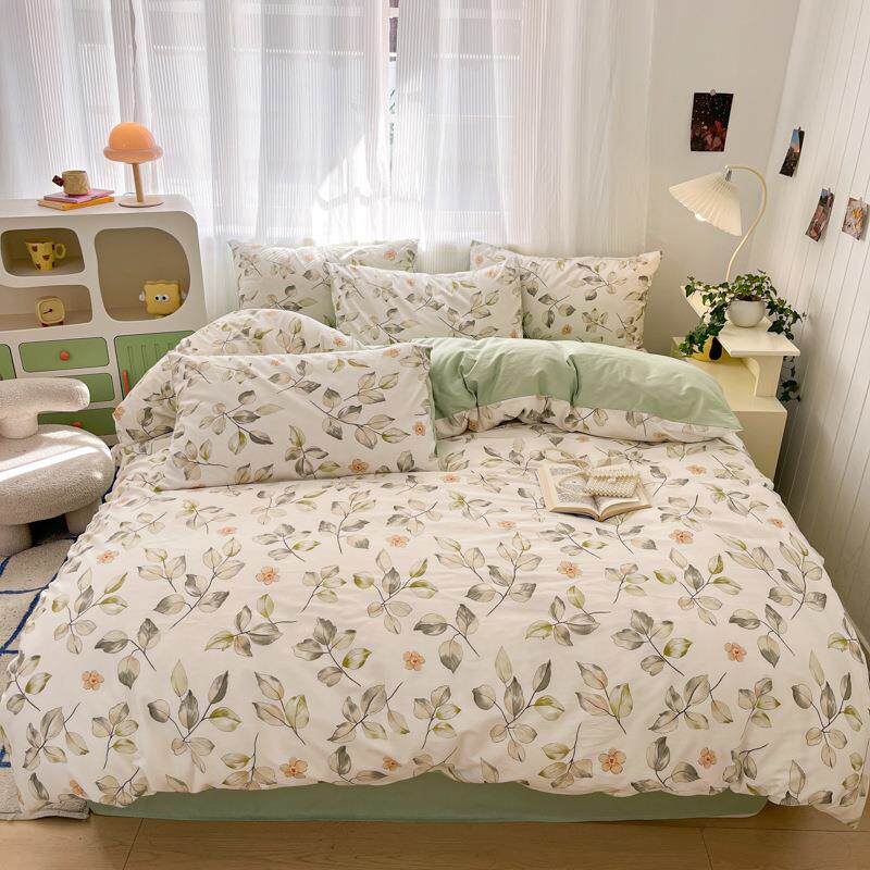 全棉四件套100纯棉三件套2025新款小清新纯棉被套床单床笠四件套