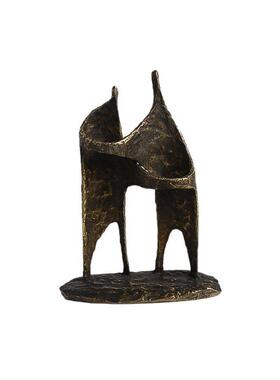 侘寂中古风抽象双人舞者小雕塑售楼处摆件别墅书房桌面装饰工艺品