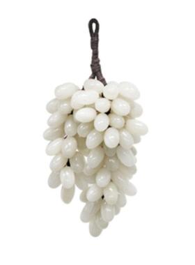 家居新中式葡萄玉石设计样品房展厅葡萄串软装饰品组合搭配摆场台