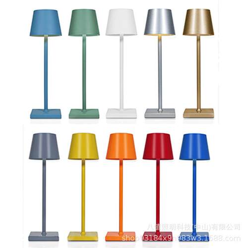 简约北欧LED充电小夜灯铁艺创意装饰氛围酒吧床头卧室台灯