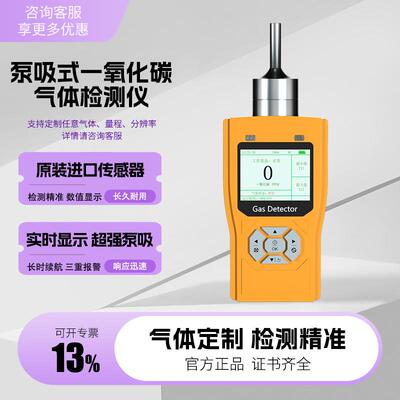 手持式一氧化碳检测仪泵吸式CO检测仪一氧化碳浓度检测仪