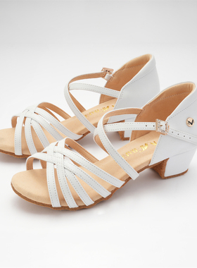 MFdance拉丁舞鞋女童专业女孩软底少儿舞蹈初学者跳舞鞋MC24L5001