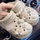 饰扣高级感智必星鞋 花适配crocs卡骆驰装 扣 配饰鞋 珍珠淑女洞洞鞋