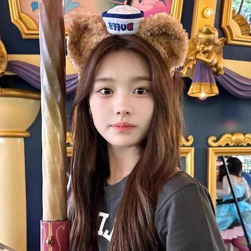 迪士尼Duffy达菲熊发箍女水手海军帽游乐园拍照可爱毛绒头箍头饰