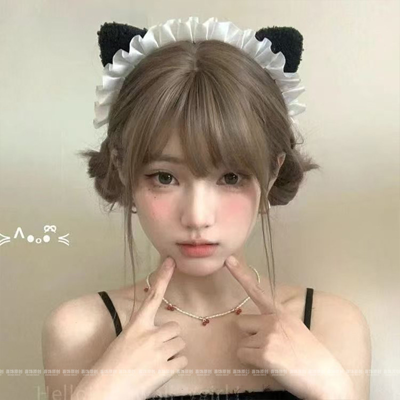 猫咪女仆发箍双面洛丽塔可爱Lolita猫女kc配饰少女猫耳头箍发饰图片