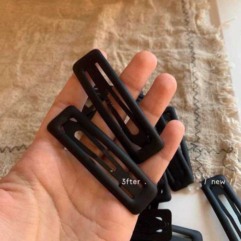 基础日韩磨砂简约后脑勺碎发夹侧边夹深色长方形