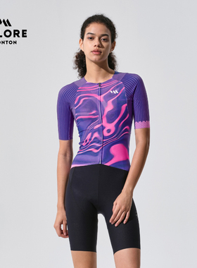 VALORE夏季透气多巴胺公路车AOE骑行服流体短袖上衣运动女款百搭