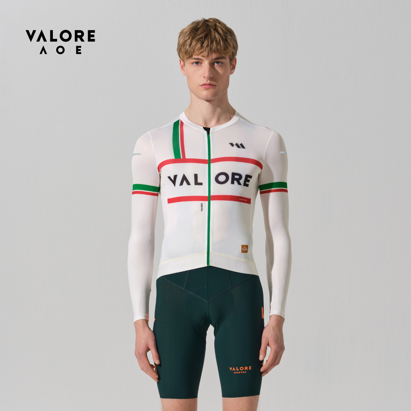 VALOREAOE公路车骑行服透气速干男士长袖上衣春夏2026新款彩格颂