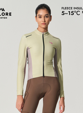 VALORE加绒骑行服简越公路车抓绒长袖上衣秋冬女保暖锁温新款反光