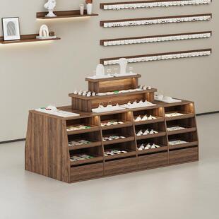 实木双面饰品店中岛柜展示柜中岛台服装店展台流水台中间摆放岛台