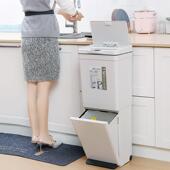 双层厨房专用g垃圾分类垃圾桶智能感应家用客厅大号脚踏自动开盖