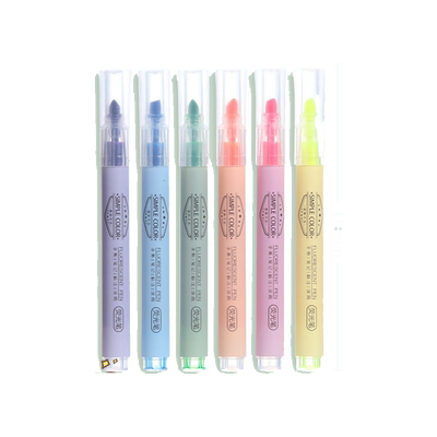 晨光荧光笔荧光标记笔学生用手账笔记号笔做笔记马卡龙淡色系银光多色护眼彩色笔大容量高颜值划重点莹光手帐