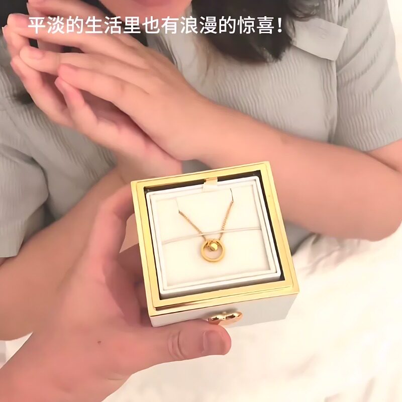 创意翻转旋转戒指盒高级感单只图片