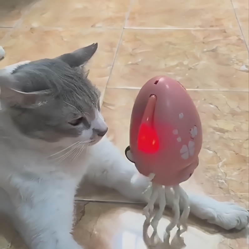 章鱼扭动玩具逗猫咪电动感应避障