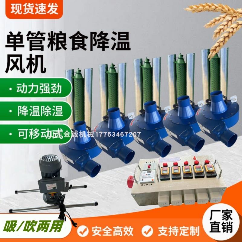 粮库单管粮食降温风机粮仓玉米小麦降水抽风机稻谷抽湿散热通风