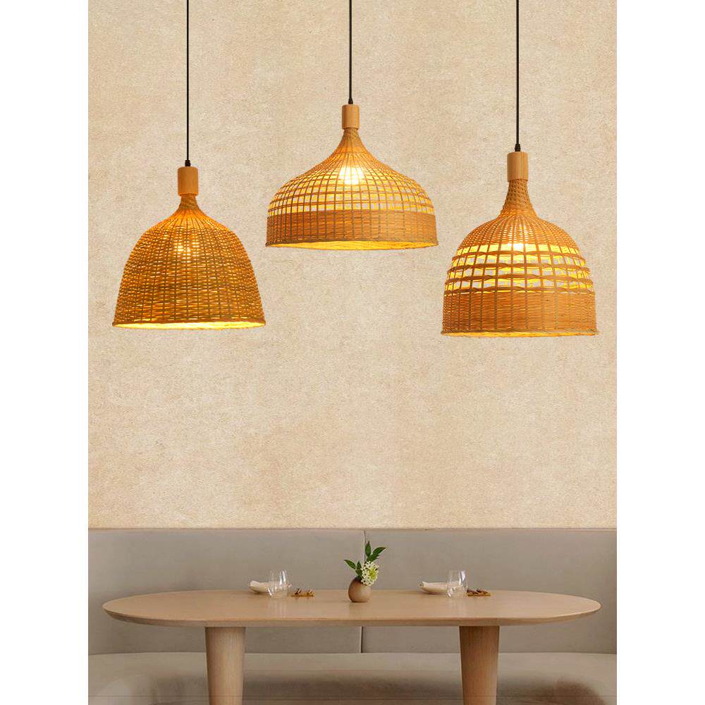 新中式竹灯个性化创意餐厅民宿酒吧灯禅意茶室竹吊灯中式卧室灯