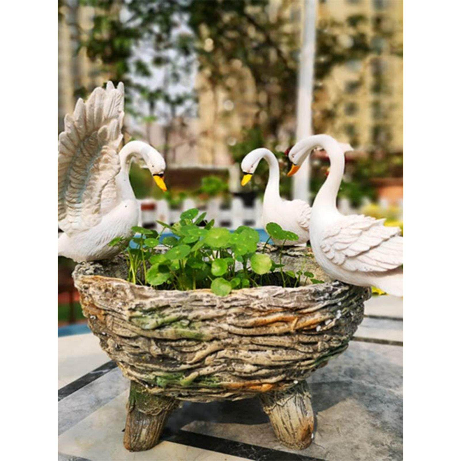 阳台新庭院手工天鹅绿萝卜水仙铜钱草养鱼水培花盆花园户外装饰品,家居饰品,花盆,淘宝优惠券,粉丝福利购,淘宝优惠卷