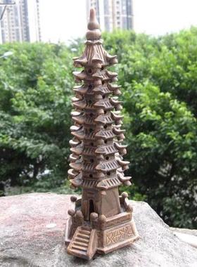 假山盆景流水配件陶瓷古色宝塔庭院装饰山水盆景摆设水族鱼缸摆件