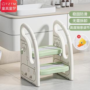 儿童洗手梯宝宝洗漱增高扶手凳上床台阶脚踏凳洗脸垫脚楼梯踩脚凳
