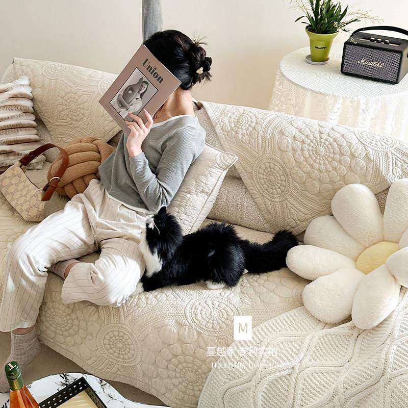 蔓越家 高级感复古沙发垫客厅防滑坐垫沙发套罩巾垫子防尘座垫,居家布艺,沙发垫,淘宝优惠券,粉丝福利购,淘宝优惠卷