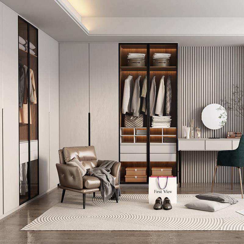 进口爱格板全屋定制 定制平开门衣柜 步入式衣帽间 香河源头工厂