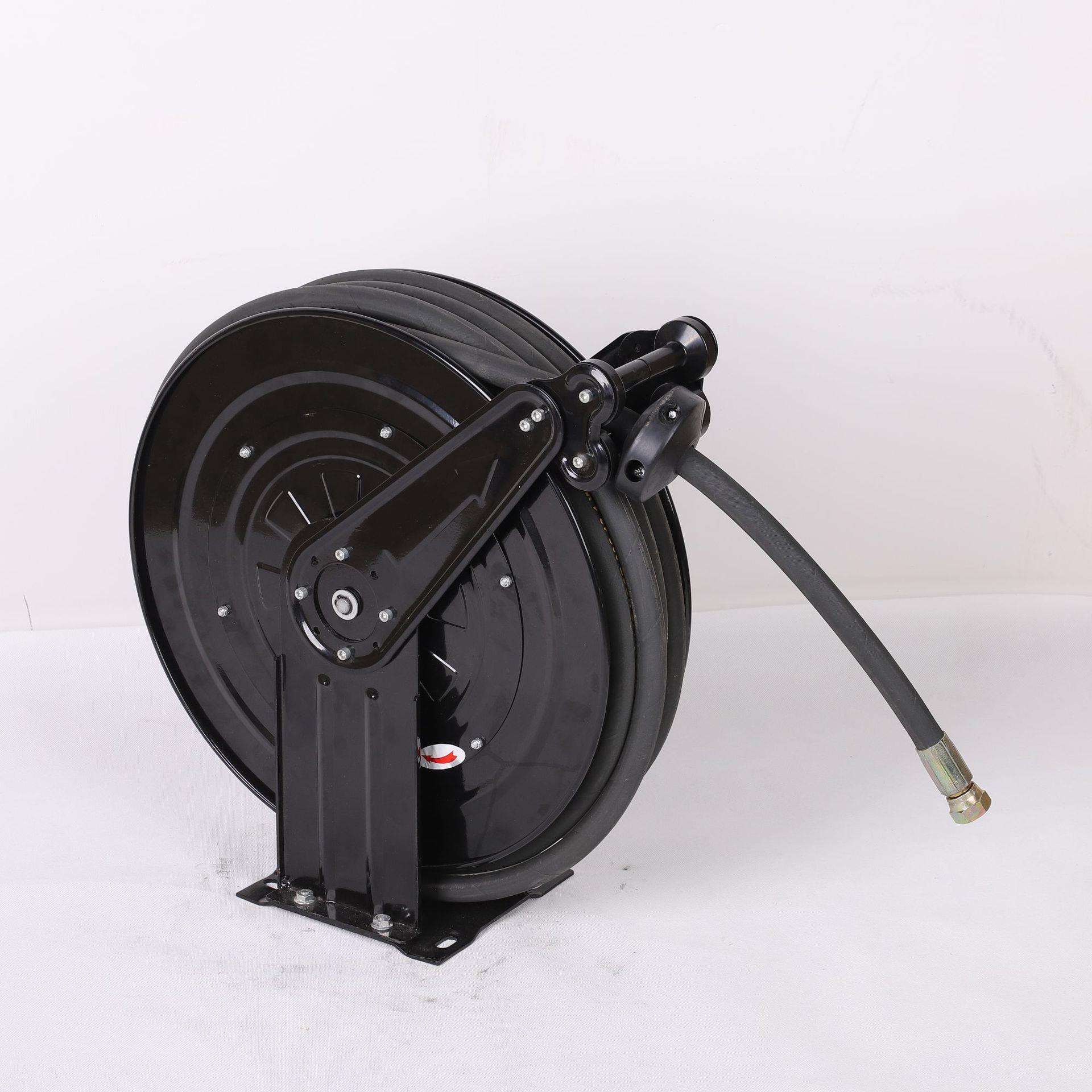 高压汽鼓卷管器自动伸缩风炮管水管收管卷盘防爆悬挂臂洗车机专用