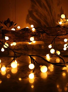 LED树枝造型灯黑色藤条大小圆球31V低压灯串海外跨境新品户外防水