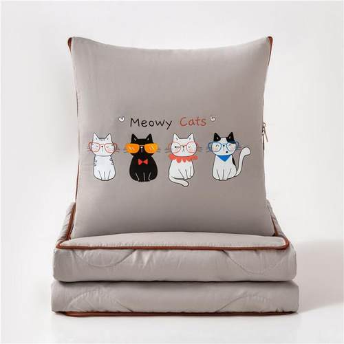 二合一抱枕被子车用四季车载汽车办公室午睡午休折叠枕头两用毯子