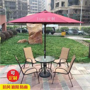 户外中柱伞定制logo遮阳伞室外庭院花园摆摊遮阳伞防晒保安岗亭伞