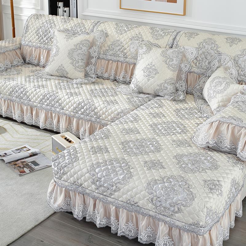 四季通用沙发垫高档蕾丝欧式沙发套罩耐脏防滑皮沙发靠背扶手盖巾
