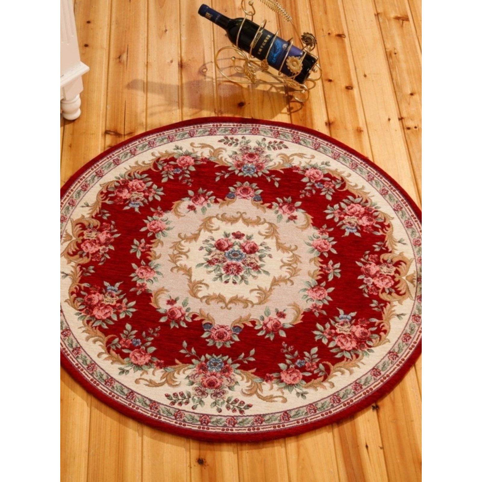 地毯欧式田园风格客厅入口地垫圆形电脑椅垫卧室床边毯子书房电脑,居家布艺,地毯,淘宝优惠券,粉丝福利购,淘宝优惠卷