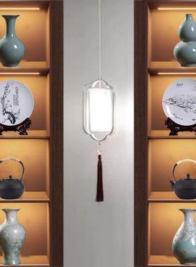 酒店茶室茶舍茶柜博古架中式装饰艺术摆件茶壶铁壶茶具陶瓷器花瓶