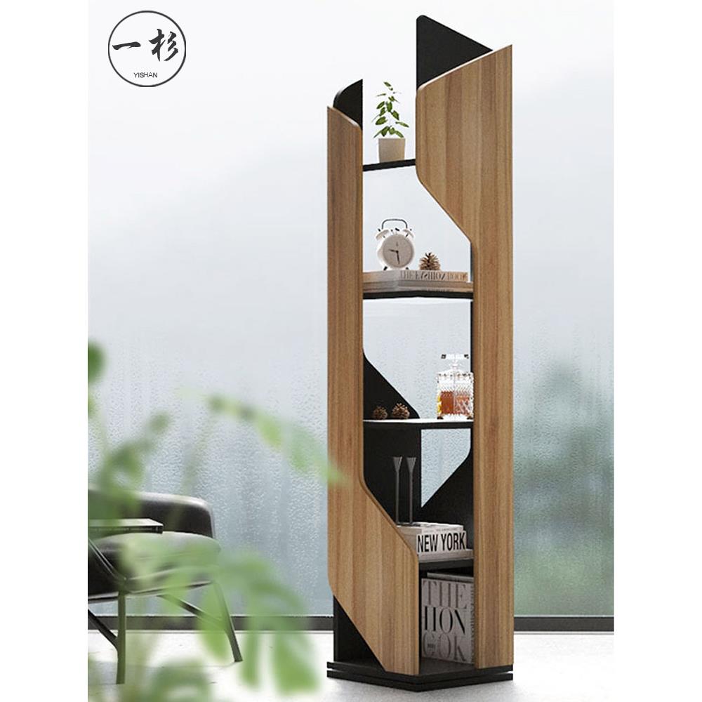 落地书架客厅柜北欧多层置物架创意轻奢拐角办公室现代简约转角柜