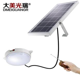 吸顶门灯新农村太阳能 太阳能灯家用室内光伏发电遥控自动亮分体式