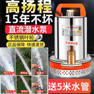 直流潜水泵12V24V48V60V伏家用电瓶车抽水泵小型电动车农用抽水机