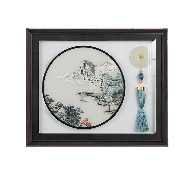 刺绣免打孔电表箱装饰画2025新款遮挡电闸配电箱挂画高级感苏绣画
