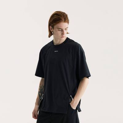 ERICE MADE 户外山系速干冰丝凉感T恤男领口拉链运动休闲半袖透气