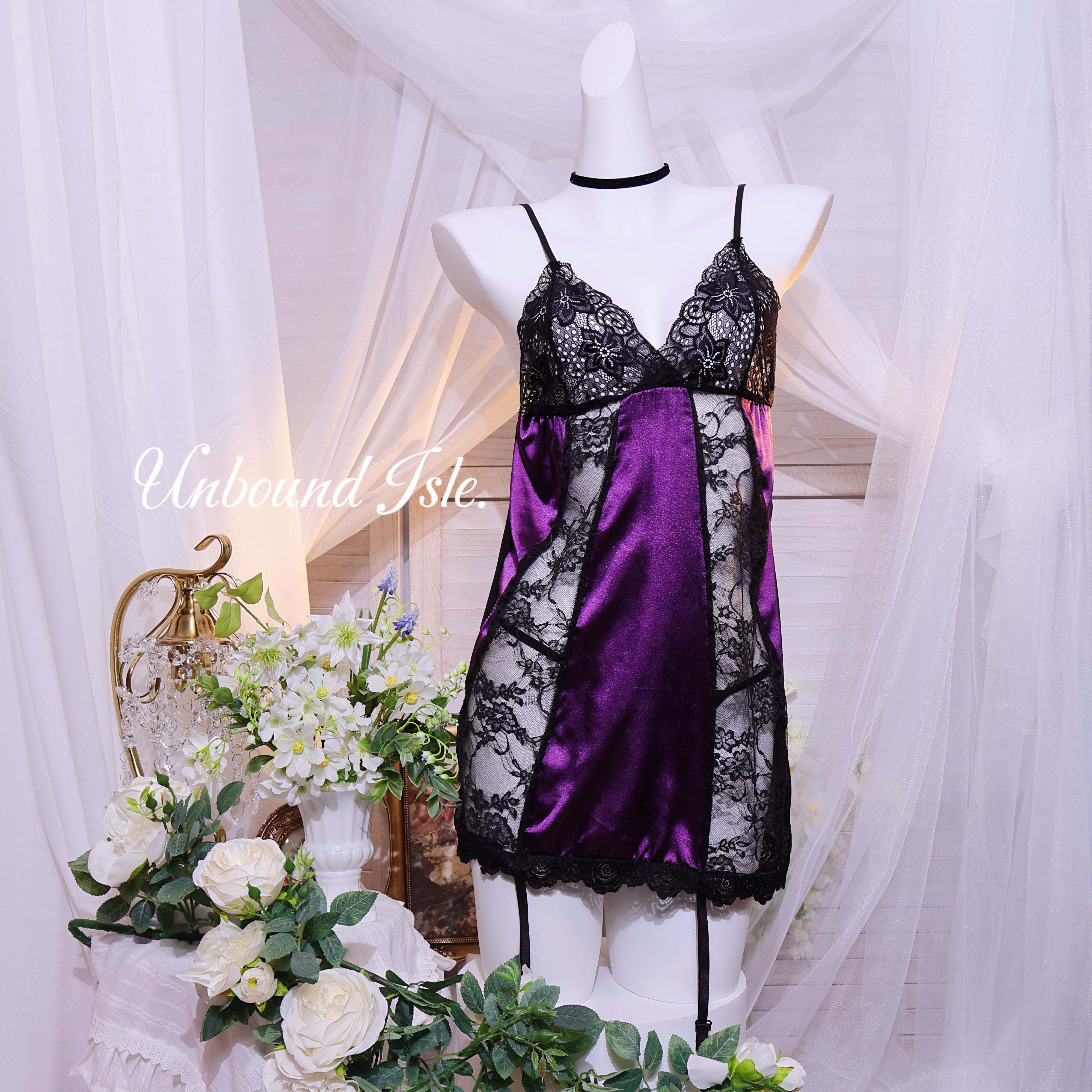 女士睡裙性感纯欲贴身睡裙法式