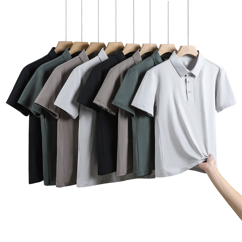 出奇智选春夏立领男女同款透气冰感无缝短袖POL0衫