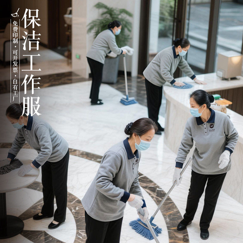 物业保洁工作服短长袖T恤