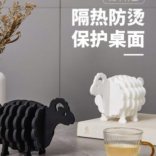硅胶创意杯垫ins风日本家用子餐桌垫轻奢风防滑锅垫耐高温隔热垫