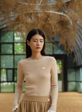 GRAFFETTA原创设计套头羊毛衫人气秋季新款纯羊毛贝壳针织衫毛衣