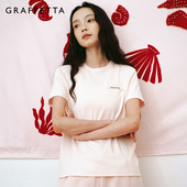 刺绣LOGO短袖 夏季 简约女款 GRAFFETTA原创设计25春夏新款 短袖 百搭