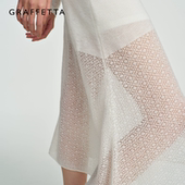 GRAFFETTA原创设计25春新款 镂空针织半裙 慵懒白色内搭MIU风