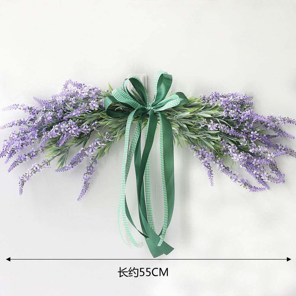 春季薫衣草花环门环门饰墙饰椅背花镜前花餐桌花绢花