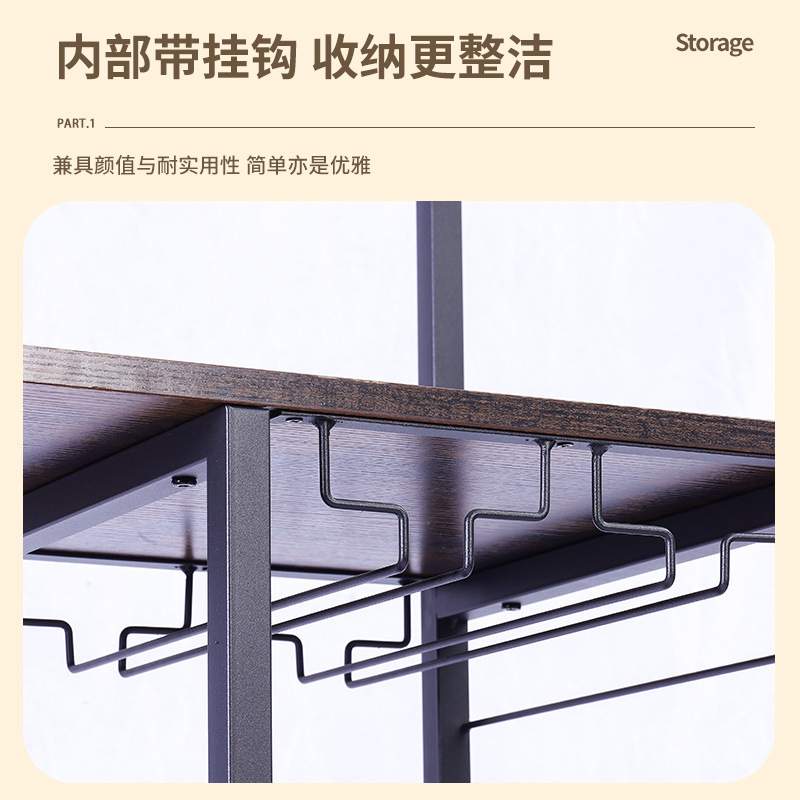 厨房置物架家用落地多层橱柜大型置物架网格款带插头微波炉收纳