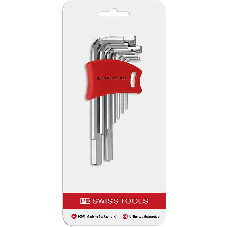 瑞士PB Swiss Tools 吸塑装平头内六角扳手9件套 PB 210.DH-10 CN