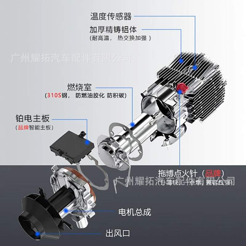 驻车加热器12V24V一体机高配四孔汽车柴暖机货卡车取暖器