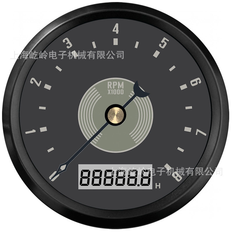 85mm汽车轮船改装通用发动机转速表0-8000/12000RPM测速表
